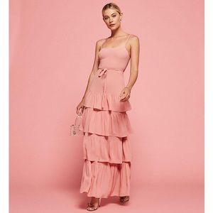 Reformation Foxglove Blush Tier Maxi Dress